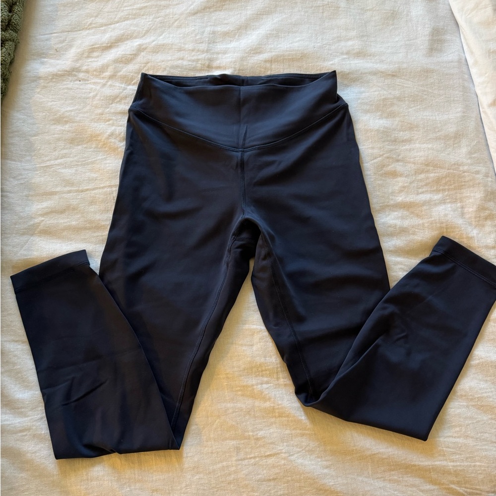 lululemon athletica navy blue wunder train smooth cover  Leggings